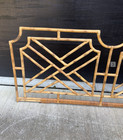 Vintage Bamboo Rattan Fretwork Chinoiserie Headboard Bed King