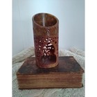 Vintage Soapstone Candle Oil Diffuser  Hand-carved Floral Boho Decor