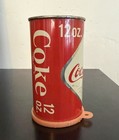 Antique Coke Diamond Design Flat Top Can Piggy Bank Coca Cola 12oz  Collectible