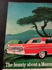 Red 1961 Mercury Monterey Coupe - Vintage Original Color Print Ad Wall Art  Nice