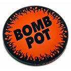 Poker Bomb Pot Button - Texas Hold  em Home Game Dealer Chip Orange Black Flames