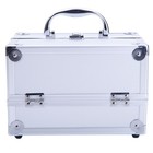 Aluminum Makeup Train Case Jewelry Box Cosmetic Organizer With Mirror Silver Us