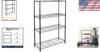 Heavy Duty Steel Wire Shelving 4 Tier Adjustable Storage Garage Kitchen