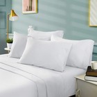 Hotel Luxury Bed Sheets Set 6 Piece queen  White  - Super Soft 1800 Thread Co   