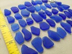Damage Genuine Beach Sea Glass Surf Tumbled Cobalt Blue Small Mosaic Craft V4
