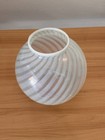 Antique Swirl Glass Lamp Shade Victorian Gas Oil Kerosene Globe W 4  Fitter