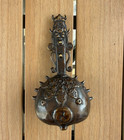 Antique Japanese Sorcerer Handle Tea Ceremony 6 5  Bronze Bell