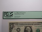  1 1974 Gutter Fold Error Federal Reserve Bank Note Currency Bill New64ppq Pcgs