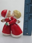 Vintage Christmas Kissing Angels Salt Pepper Shakers Hugging Made In Japan