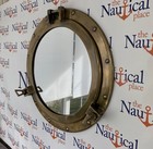 20  Large Porthole Mirror  Antique Brass Finish  Nautical Wall Decor  Port Hole