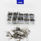 300pc Barrel Rolling Snap Swivel Fishing Tackle Connector Nonrust Fishing Swivel