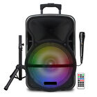 3000w 12  Portable Bluetooth Party Speaker Sound System Tripod Mic Fm Aux Woofer