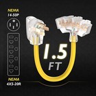50 Amp To 20 Amp 14-50p To 4x 5-20r Adapter Rv Electrical Converter Cord 1 5 Ft