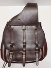 Triple K Usa Leather Motorcycle Saddlebag     Burgundy     1980s-2000s Vintage