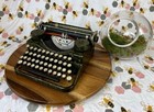 Working Underwood Standard Four Bank Keyboard Green Wood Grain Finish Typewriter