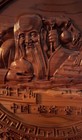 Chinese Hand Carved Heavy Hard Wood Sculpture  13    Tall