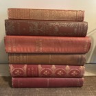 Antique Red Victorian Book Lot 6 Decorative Hard Bound Books 1891-1908