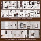 Washi Stickers Book For Journaling  Vintage Scrapbook Ephemera With 180pcs Fi   