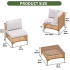 7x Outdoor Patio Furniture Set Sectional Sofa Rattan Chair Wicker Set W  Cushion
