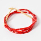 Cylinder Glass Red Mint Trade Beads Czech