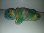 Handmade Crochet Bear 9  Plush Toy     Green Blue Yellow Gray Stuffed Animal Gift