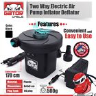Electric Air Pump Inflator For Pool Boat Mattress Bed Inflatables Car Portable