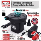 Electric Air Pump Portable Inflator For Pool Boat Bed Mattress Inflatables Car