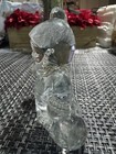 Vintage Crystal Clear Glass Paperweight Candleholder