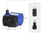 Submersible Water Pump  80gph Fountain Pump  Small Water Pump  Aquarium Pump    