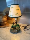 Vintage 1999 John Deere Resin Tractor Desk Top Lamp W shade 12    Tall