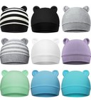 9 Pieces Newborn Baby Hat Bear Ears Infant Caps Baby Boy Girl Toddler Hats Caps