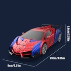 Kids Rc Transforming Robot Car Spiderman Theme Toy W  Led Lights 2 4ghz New