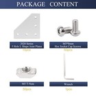 10pcs 2020 Series Corner Bracket Plate L Shape 5 Hole 90 Degree Outside Joining