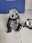 Swarovski Endangered Mother Pandas Baby Bamboo 0900918 Crystal Home Decor Figure