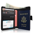 Passport Holder Premium Wax Leather Rfid Blocking Case Cover Travel Wallet