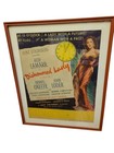 Rare Hedy Lamarr Dishonored Lady 1947 Original Movie Poster Window Sheet Framed