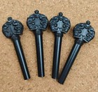 4pcs Carved Violin Pegs 4 4  One Set Violin String Tuning Peg With Engraving