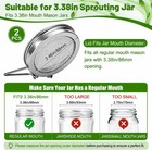 Sprouting Lids For Wide Mouth Mason Jars  2-pack Reusable Screen  Bpa-free