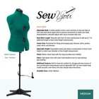 Adjustable Dress Form M L Sizes Us 12-18 Female Sewing Mannequin Dritz Pinnable