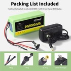 24v 5ah Rechargeable Li-ion Battery 7s2p With 29 4v Charger For Diy Led Strips