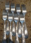 Set Of 21 Baroque Ussr Russian Melchior Silverplated Dinner Forks 8 25 