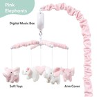 Crib Mobile For Girls - Soft Pink Musical Baby Crib Mobile With 12 Lullabies    