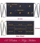 7 Pockets Server Aprons With Zipper Pocket  2 Pack  - Aprons For Women Men - Wai