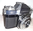 Vtg German Zeiss Ikon Contaflex 35mm Film Camera With Tessar 1 2 8 F 45mm Lens 