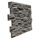 Lightning Ridge 48 In  X 24 In  Faux Stone Siding Panel Finished Oyster Gray Int