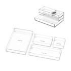 Acrylic Desk Organizer For Office Or Home Desk Drawer Dividers  Makeup Clear
