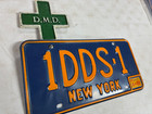 1969 New York 1 Dds 1  License Plate Low Number Dentist Ny Nice Number W  Topper