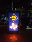 Vintage Miller Lite Beer Texas Cube Clock With Light 9  Tested And Working    