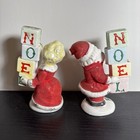Rare Vtg Napco Japan Christmas Salt   Pepper Shakers - Santa   Mrs  Claus Noel