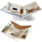 Large Clear Acrylic Book Stand - 12 5 x9 5  Open Holder For Cookbooks  Bibles  M